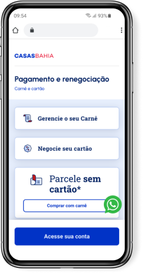 Area logada de partners/casas-bahia